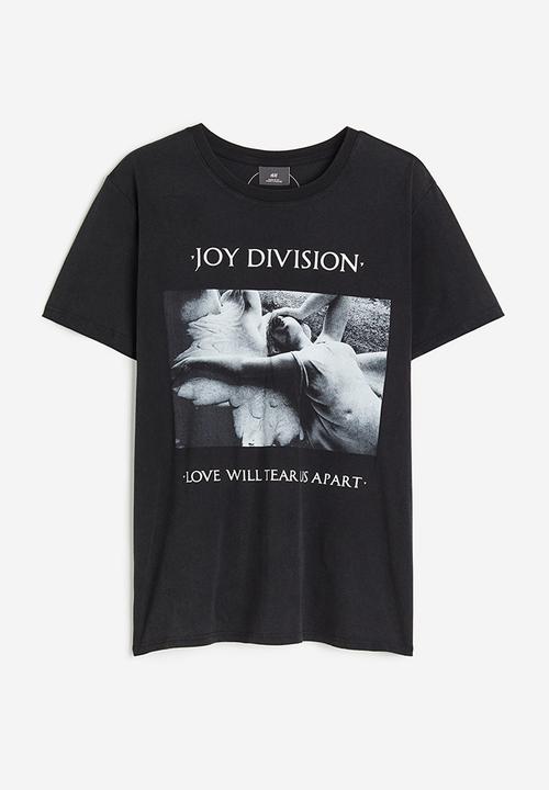 H&M - Regular fit printed t-shirt - black/joy division