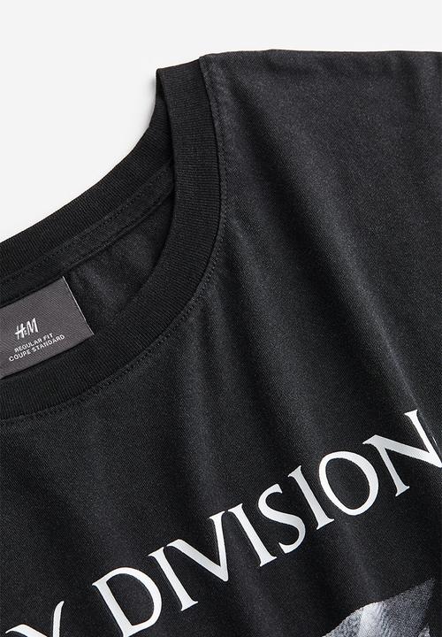 H&M - Regular fit printed t-shirt - black/joy division