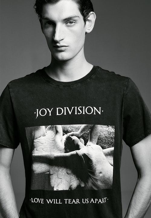 H&M - Regular fit printed t-shirt - black/joy division
