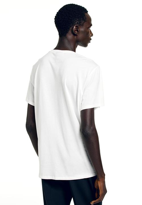 H&M - Regular fit printed t-shirt - cream/new order
