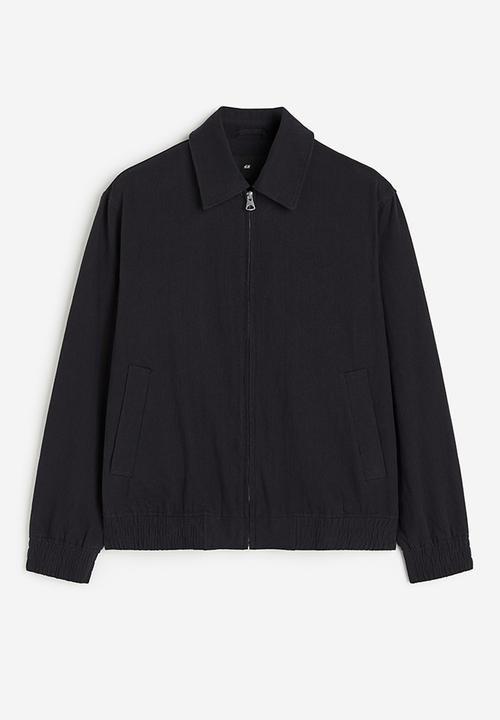 H&M - Regular fit linen-blend jacket - black