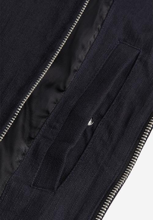 H&M - Regular fit linen-blend jacket - black