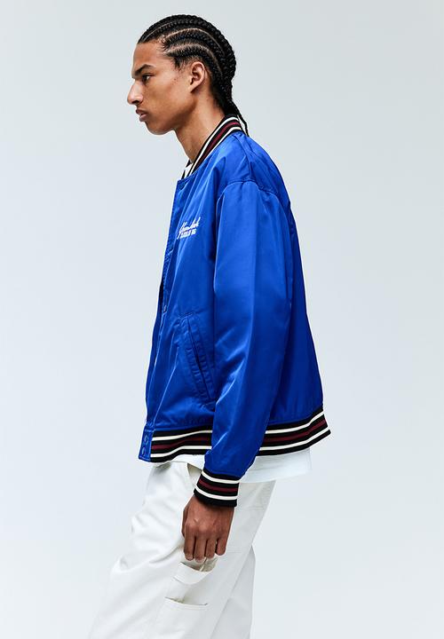 H&M - Regular fit satin baseball jacket - blue, multi