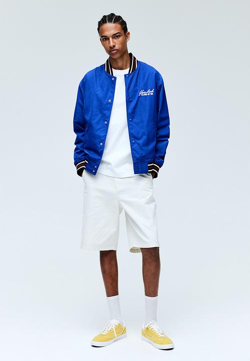 H&M - Regular fit satin baseball jacket - blue, multi