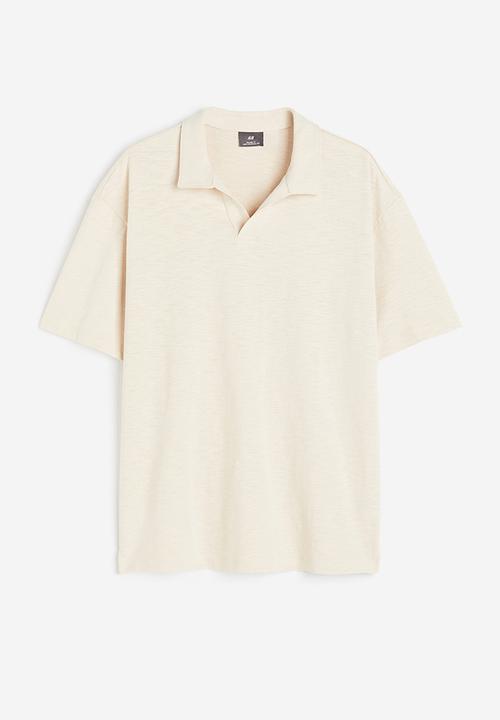 H&M - Relaxed fit polo shirt - light beige