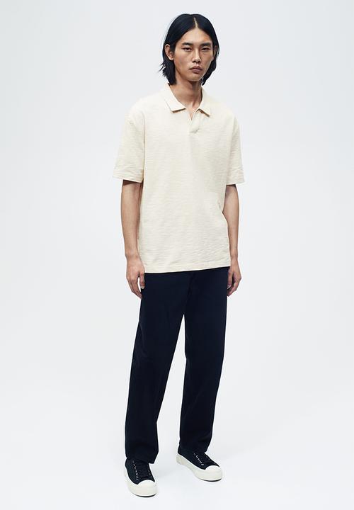 H&M - Relaxed fit polo shirt - light beige