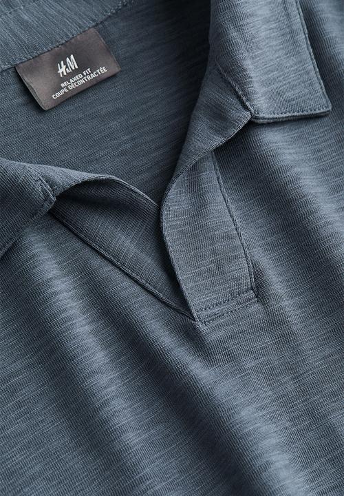 H&M - Relaxed fit polo shirt - steel blue