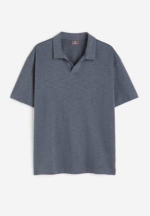 H&M - Relaxed fit polo shirt - steel blue