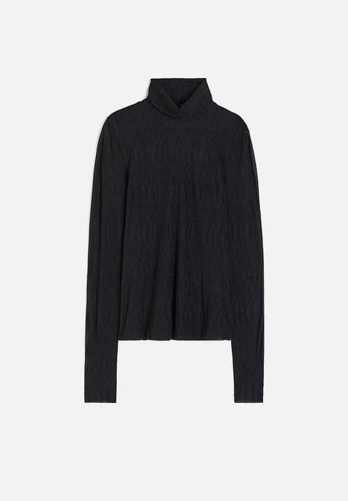 H&M - Polo-neck top - black