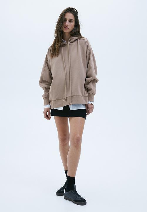 H&M - Oversized cotton hoodie - beige