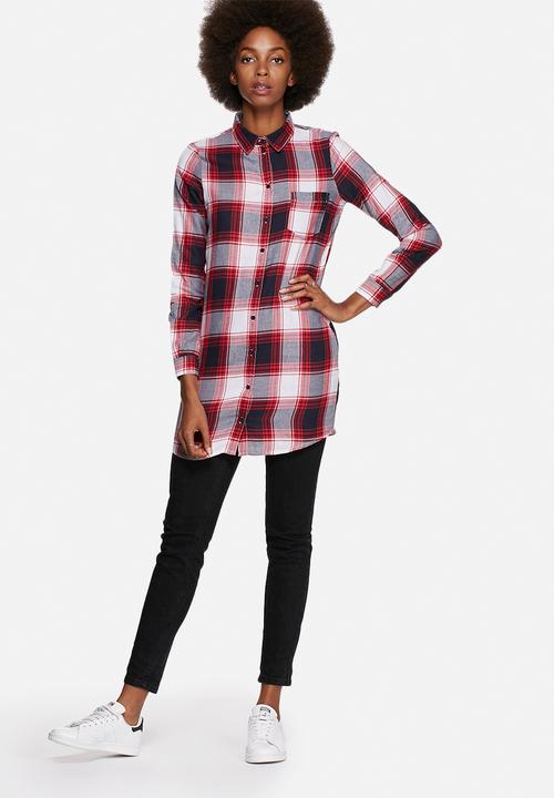 Jacqueline de Yong - Jewel Long Check Shirt
