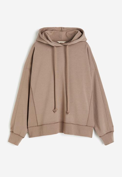 H&M - Oversized cotton hoodie - beige