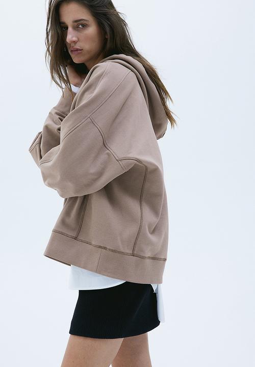 H&M - Oversized cotton hoodie - beige