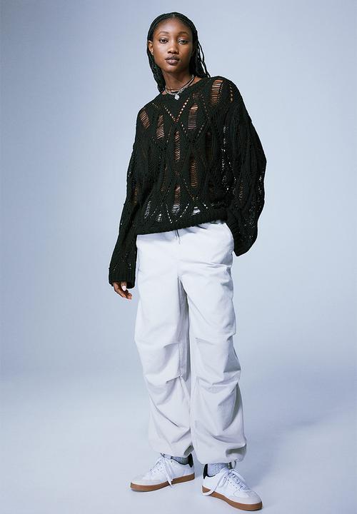 H&M - Ladder-stitch-look jumper - black