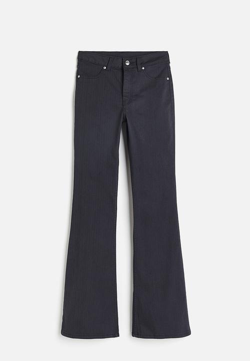 H&M - Flared twill trousers - grey