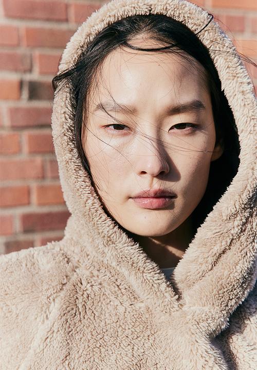 H&M - Pile hoodie - beige