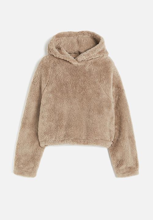 H&M - Pile hoodie - beige