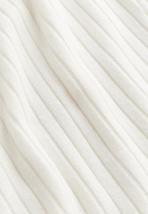 H&M - Ribbed bodycon dress - white