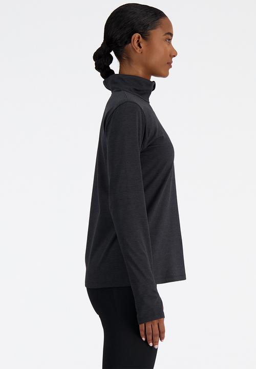 New Balance  - New Balance Space Dye QTR Zip - Black Heather