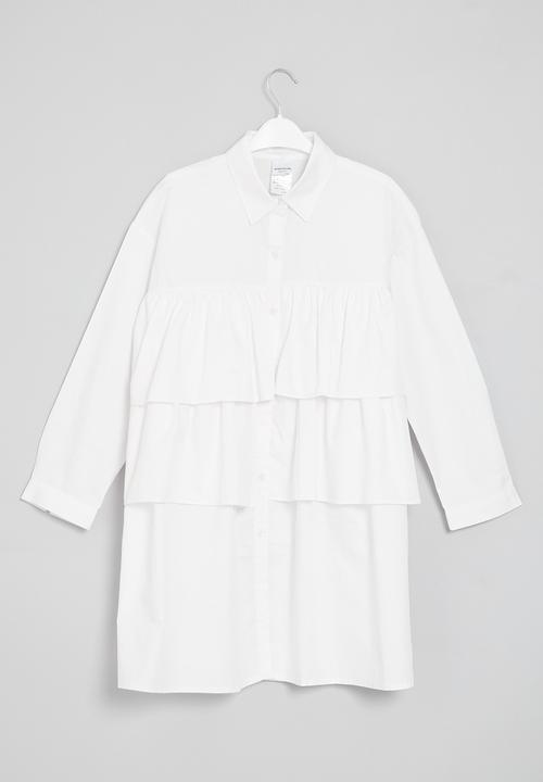 Pop Candy - Tiered dress - white