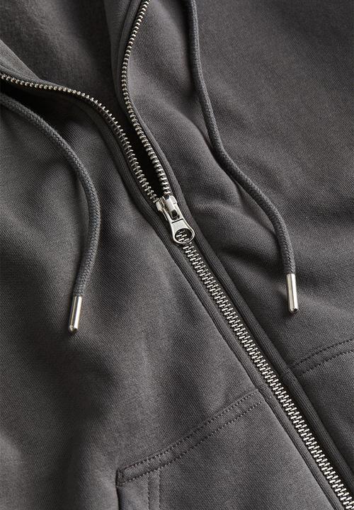 H&M - Zip-through hoodie - dark grey