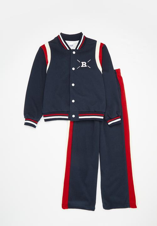 Pop Candy - Baseball jacket and pants set - blue