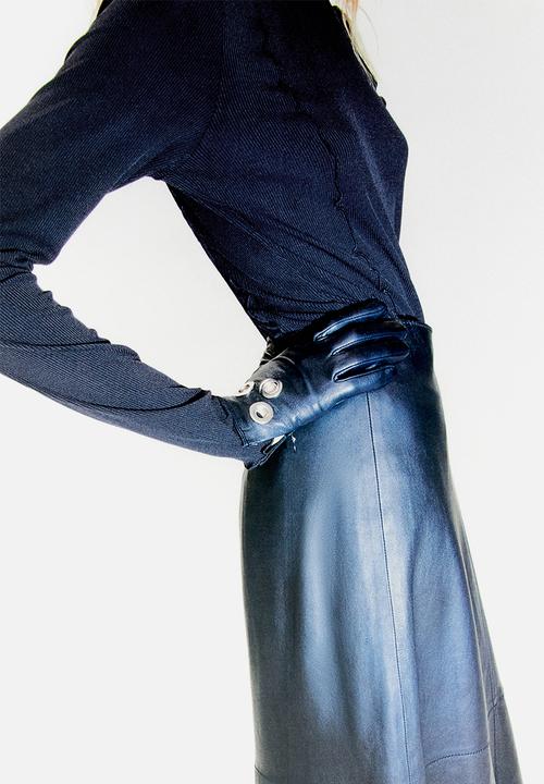 H&M - Leather gloves - black
