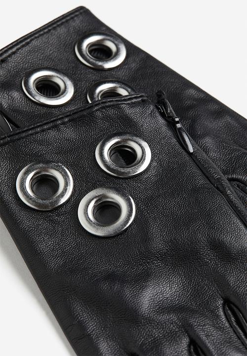 H&M - Leather gloves - black