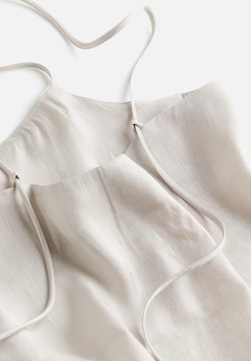 H&M - Tie-detail strappy top - light grey