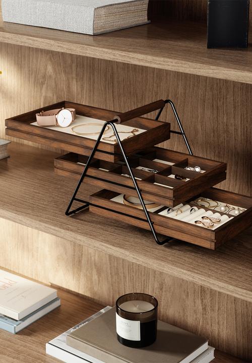 Umbra - Terrace Jewellery Tray - Walnut