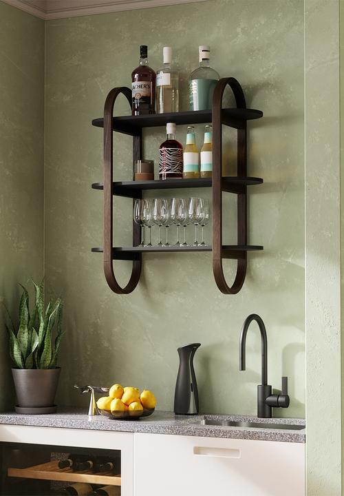 Umbra - Bellwood wall shelf - black & walnut