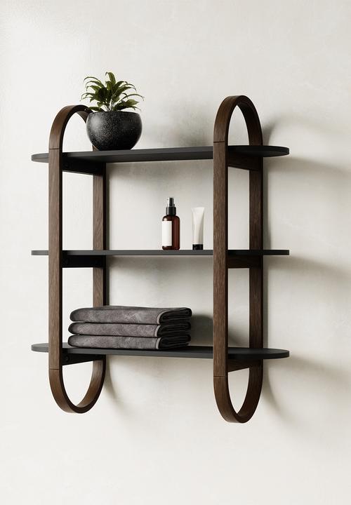 Umbra - Bellwood wall shelf - black & walnut