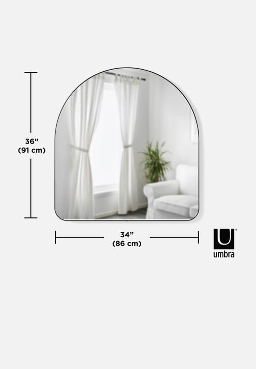 Umbra - Hubba arched mirror - metallic & titanium