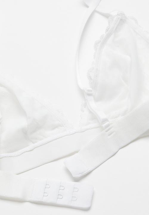 H&M - Soft lace bra - white