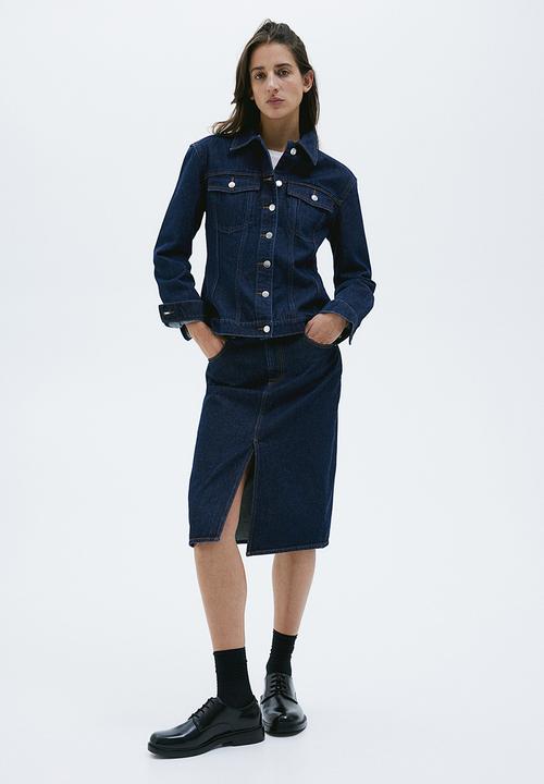 H&M - Tapered-waist denim jacket - blue