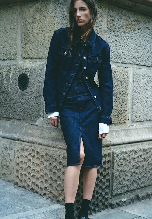 H&M - Tapered-waist denim jacket - blue