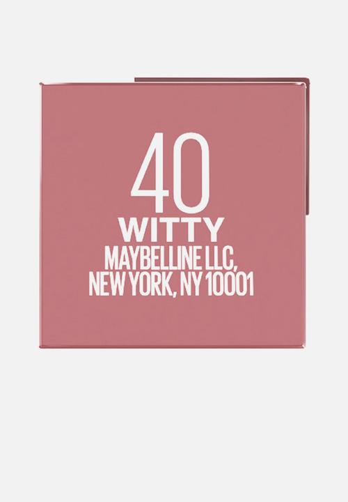 Maybelline - Superstay Vinyl Ink Liquid Lipstick, Smudge-free, Shine Finish - 40 Witty
