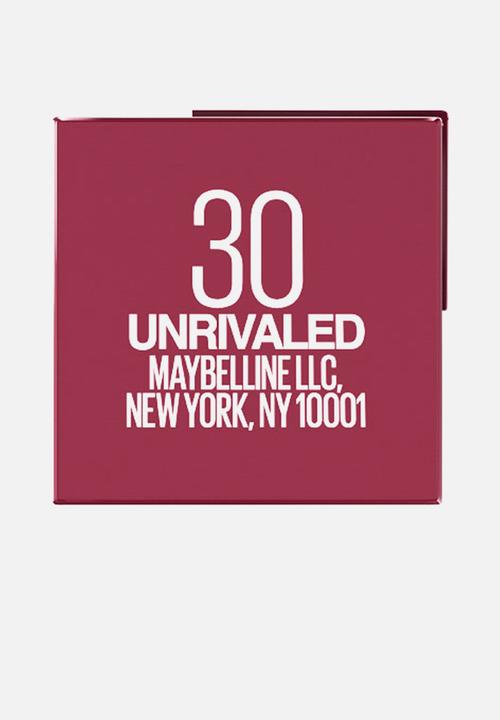 Maybelline - Superstay Vinyl Ink Liquid Lipstick, Smudge-free, Shine Finish - 30 Unrivaled