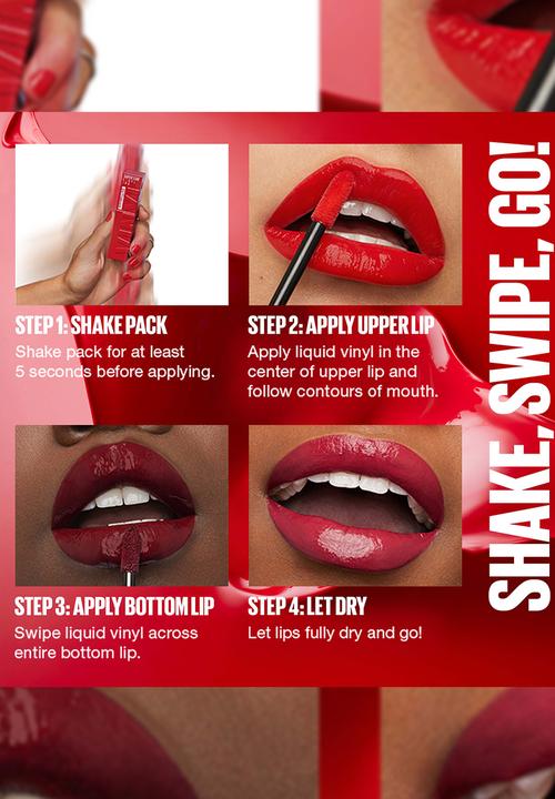 Maybelline - Superstay Vinyl Ink Liquid Lipstick, Smudge-free, Shine Finish - 10 Lippy