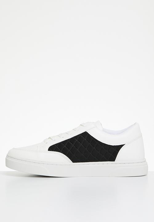 POLO - Quilted sneaker -  white & black 