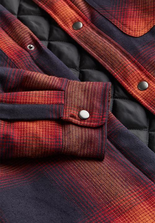 H&M - Padded overshirt - red black checked
