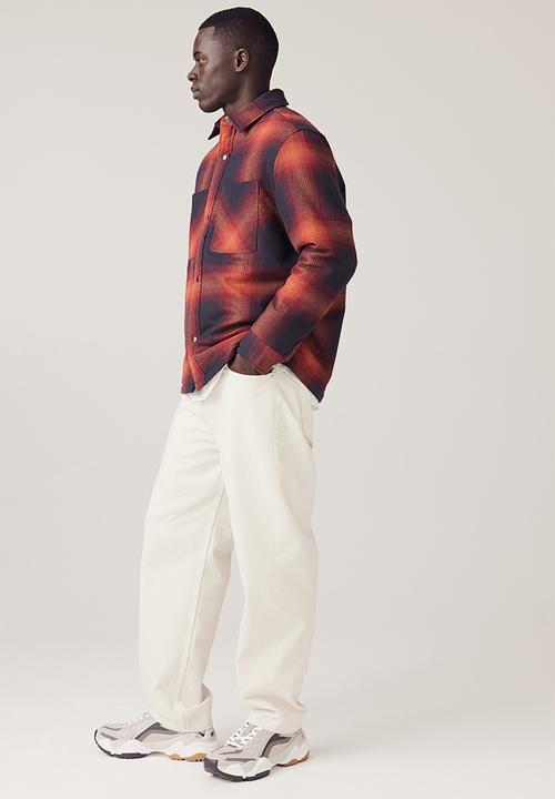 H&M - Padded overshirt - red black checked