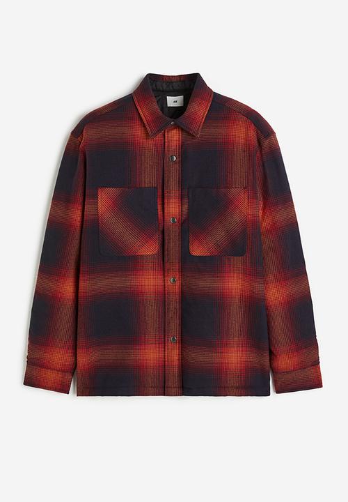 H&M - Padded overshirt - red black checked