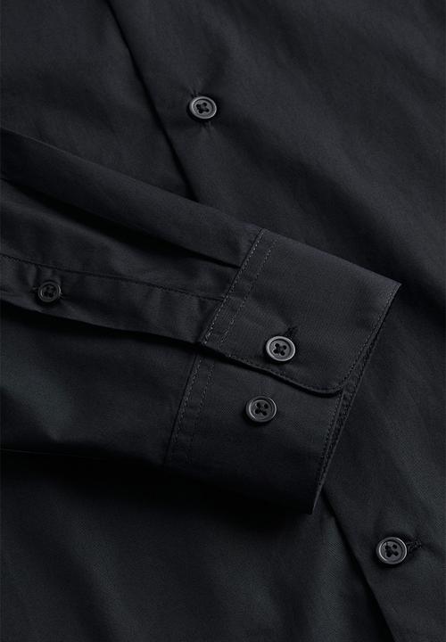 H&M - Regular fit poplin shirt - black