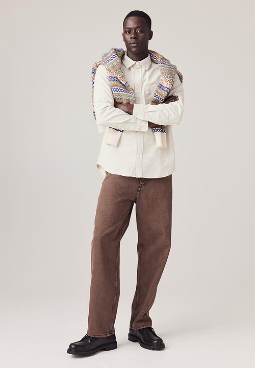 H&M - Regular fit corduroy shirt - light beige