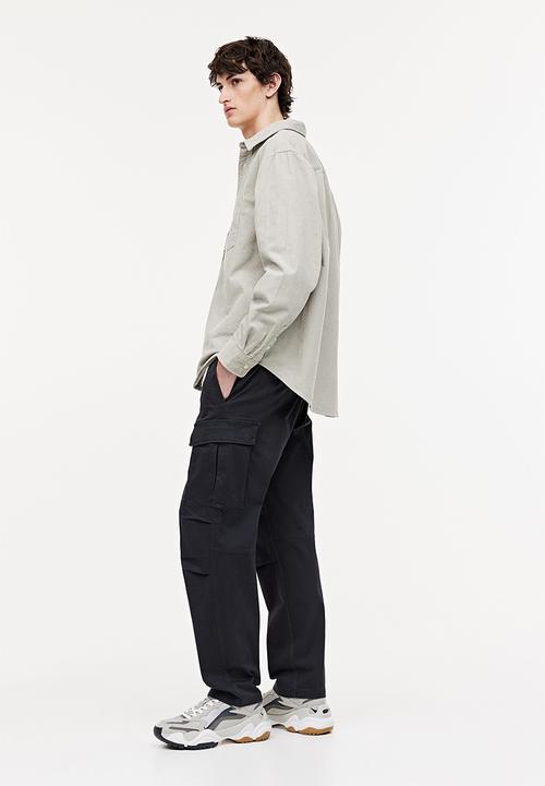 H&M - Regular fit cargo trousers - dark grey