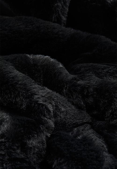 H&M - Fluffy coat - black