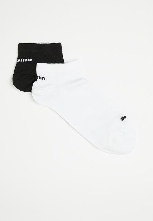 PUMA - Mens 2 Pk low cut Socks - Black/White