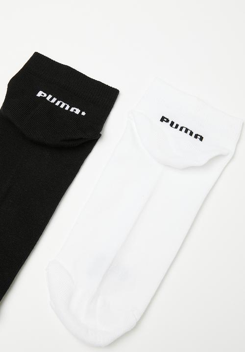 PUMA - Mens 2 Pk low cut Socks - Black/White