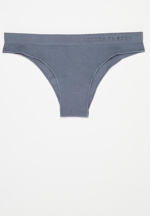Cotton On - Seamless Hipster Brasiliano Brief 2Pk - Infinity Blue/Lilac Breeze